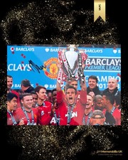 Robin VAN PERSIE Hand Signed Manchester United FC A4 Photo COA!