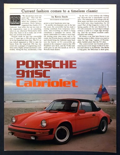 1983 porsche 911sc cabriolet - 1983,