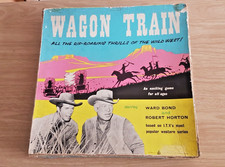 VINTAGE WAGON TRAIN BOARD GAME BY BELL TOYS. 1950's . COMPLETE. BOX POOR.