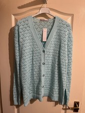 Ladies Turquoise/mint Button Up Cardigan. New. Size L/XL
