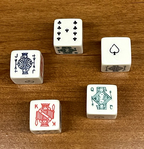 Vintage poker dice game set - vintage,