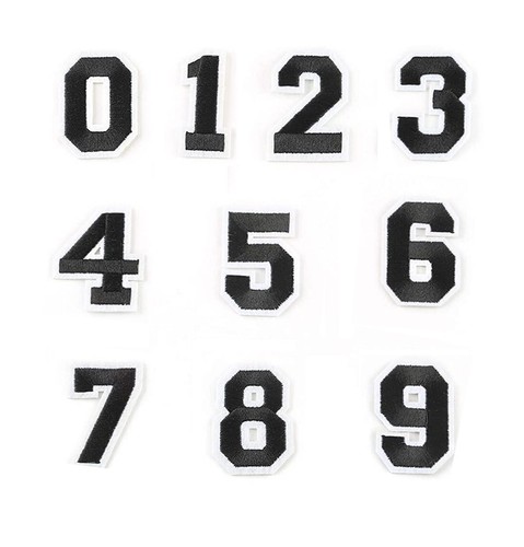 Number letters embroidered - number,