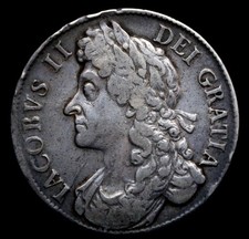 1686 James II CROWN, SECVNDO