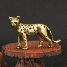 Cheetah Brass Miniature Antique Style Collectible 5.3x3.2cm New