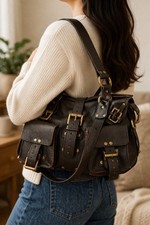 Womens Vintage Mulberry Black