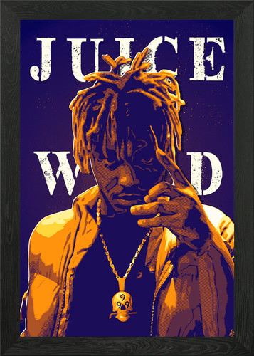 Juice wrld portrait - juice, framed
