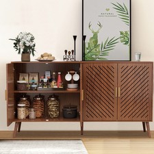 4 Door Wood Storage Cabinet