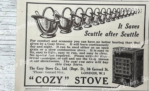 1920s cozy stove - stove, co