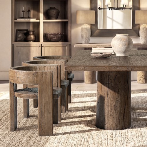 Solid reclaimed elm curved - solid,