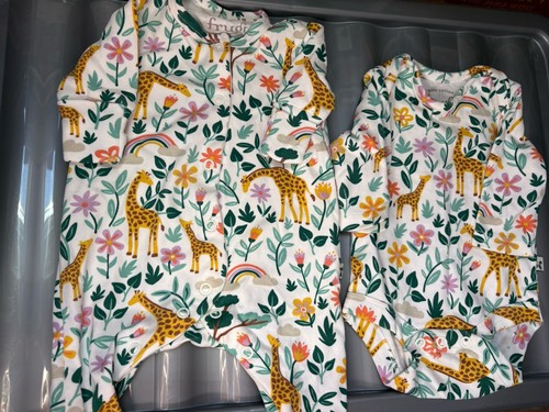 Frugi white giraffe print - giraffe,