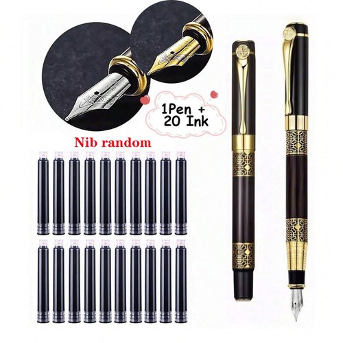 Fine nib metal fountain pen - fine,