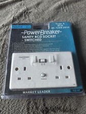 Power Breaker Safety RCD 2-Gang PVC Socket