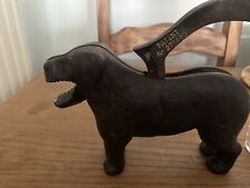 Solid Cast Iron Dog Nut Cracker Large Vintage Made England Patent No 273480 Xmas