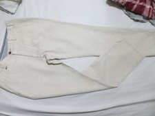 BROOK TAVERNER."SANDWICH" MENS SLIM LINEN MIX CHINOS CREAM. LEG 32", WAIST 36"