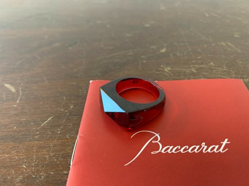 Red baccarat crystal ring - red,