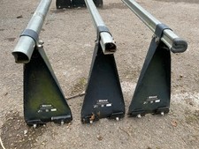 3x Rhino Roof Bars high top guttering rail. Off high top transit will fit others