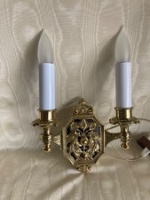 H & B BRASS TWO LIGHT WALL