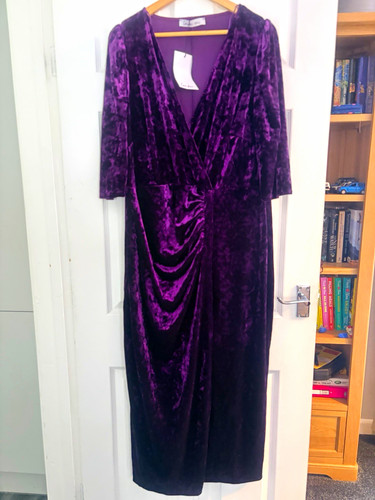 London purple velvet wrap - london,