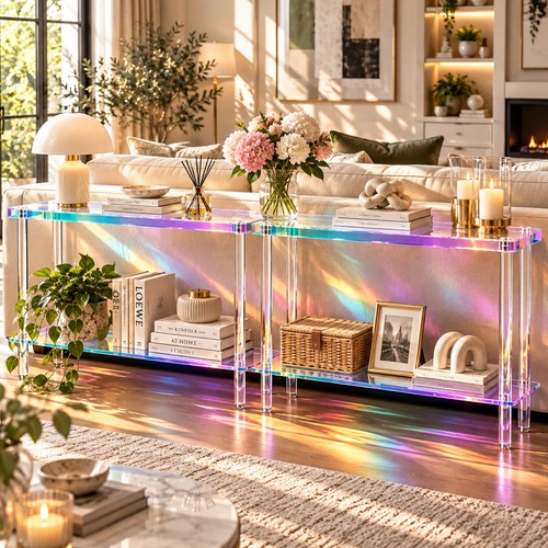 120cm long acrylic console - long,