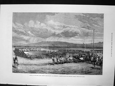 Old Print Review Army Corps Her Majesty Aldershott Waggons Pontoons 1878 19th