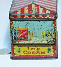 RARE ANTIQUE FIGURAL ICE CREAM STALL"HOKEY POKEY"CRAWFORDS BISCUITS TIN 1910