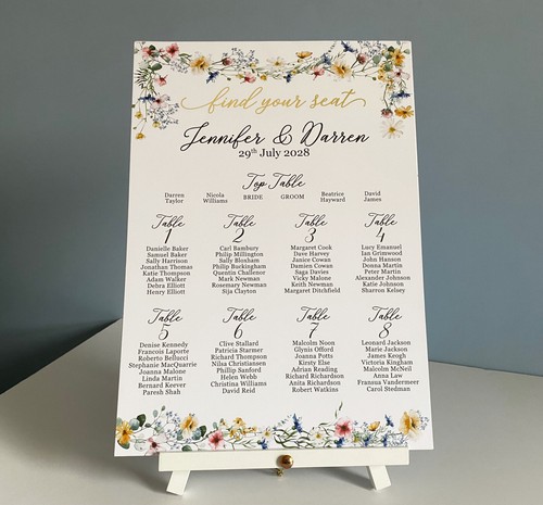 Wildflowers arch wedding - arch, table