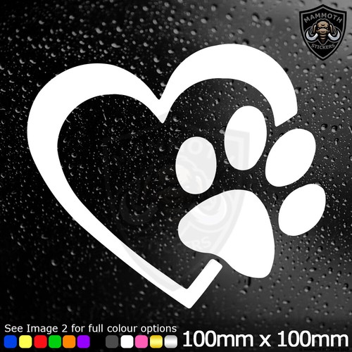 Dog paw print - paw, heart
