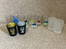 Shot Glasses - Assorted Designs -10 x Glass Inc 2 x Jägermeister Frosted Glass