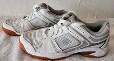 Dunlop Indoor White/Silver Squash Court Shoes - Womens UK Size 6.5 **WORN ONCE**