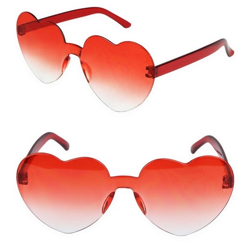 Red ombre frameless heart - frameless,