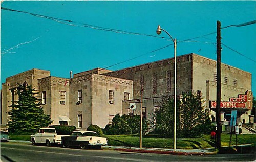 Postcard masonic temple fort - masonic, temple,