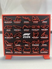 2026 F1 Race Calendar – 3D Printed Track Layout Display with Dates & Cities