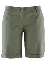 Women Cotton Shorts Olive Comfort Fit Ladies Summer Shorts By Bonprix UK 14 EU40