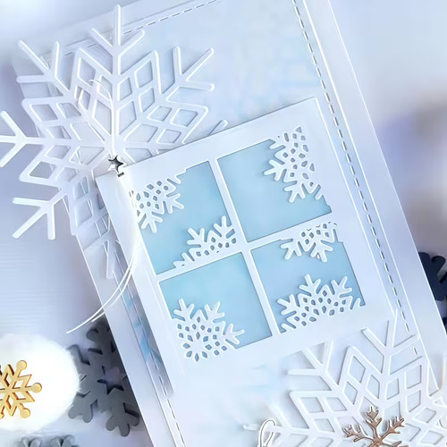 Snowflake window frame metal - window,