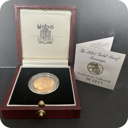1995 proof full gold sovereign - proof,