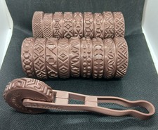 Geometric Pattern Stampwheel Craft Texture Roller Wheel Polymer Clay Tool