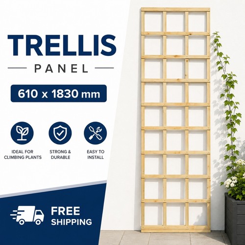 Wooden trellis panel - wooden,