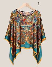 Vintage Classy Fine Quality Silk Kaftan /Kimono /Tunic Poncho Womens Free Size