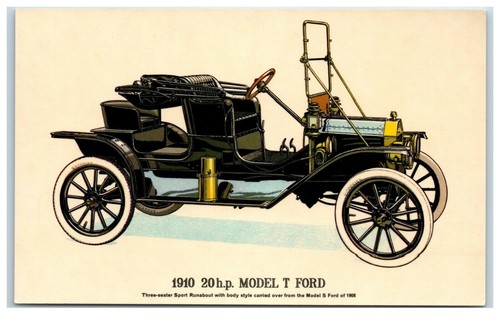 Postcard model ford car - model,