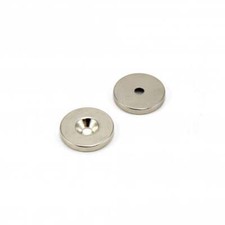 Strong Magnets 20x2 mm N52 Grade Neodymium Disc Central Hole 6mm Countersunk