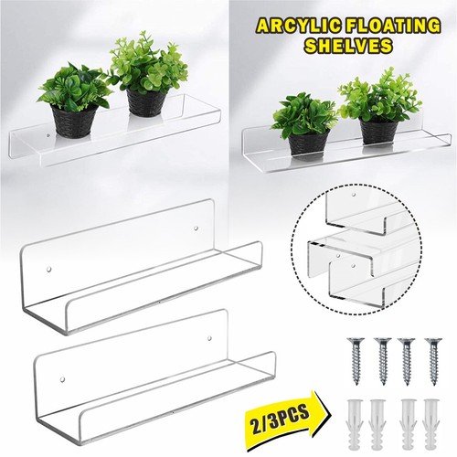 Clear acrylic floating shelves - floating,
