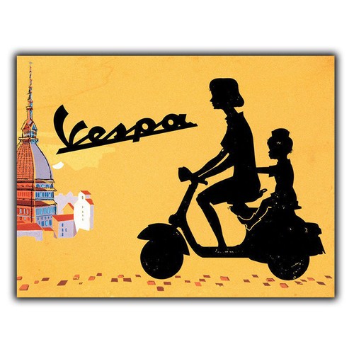 Vespa bikes vintage retro - vintage,