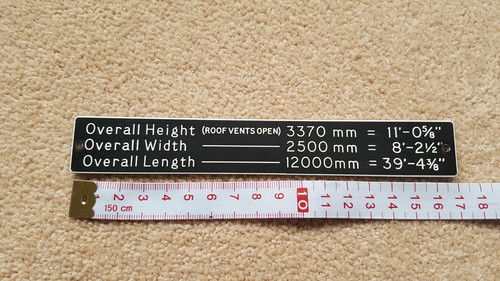 Overall height vehicle - overall,