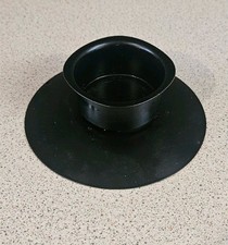 Pillar Candle Holder Black Metal 2" Plate Home Decor Candlestick Stick Stand