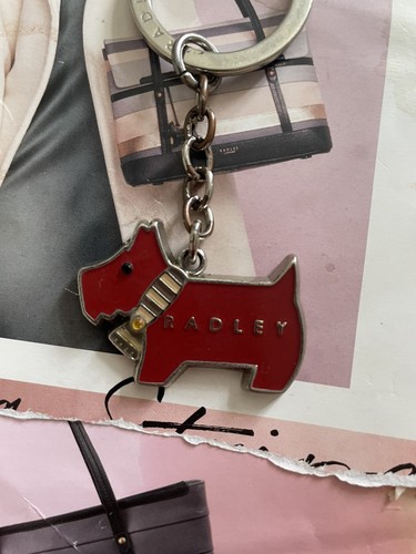 Radley dark red metal - metal, tag