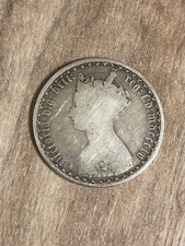 1855 QUEEN VICTORIA SILVER Gothic Type FLORIN Coin