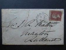 1856 1d Red STAMFORD 742