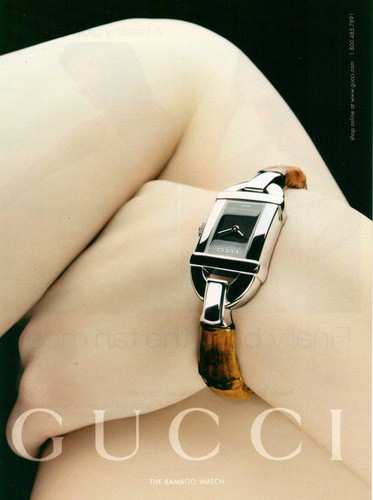 Gucci watch magazine print - gucci,
