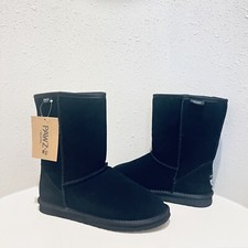 Bear Paw Women’s Black Suede Fur Winter Boots Size US 9 NEW