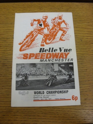 1971 speedway programme - speedway,